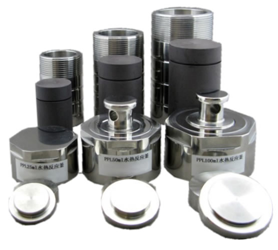 霍桐儀器對(duì)位聚苯(PPL)水熱反應(yīng)釜實(shí)物圖